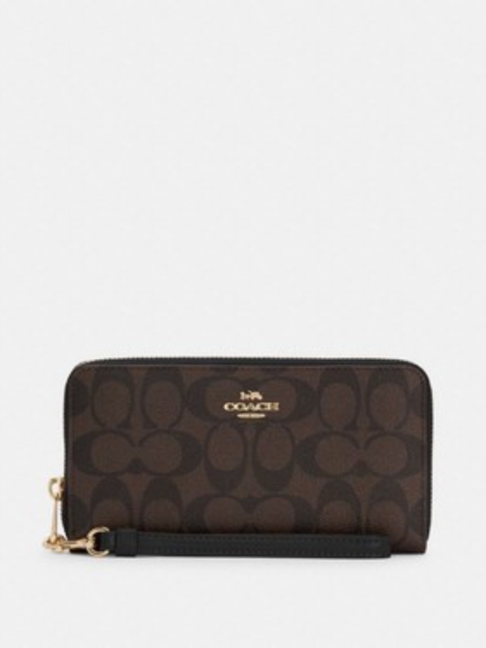Long Zip Around Wallet In Signature Canvas
